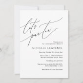 Laten we Par-tea, Vrijgezellenfeest Feestviering Kaart (Voorkant)