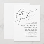 Laten we Par-tea, Vrijgezellenfeest Feestviering Kaart (Voorkant / Achterkant)