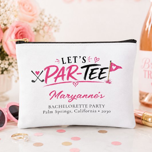 Laten we Par Tee Bachelorette Feest Etui