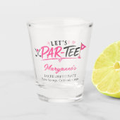 Laten we Par Tee Bachelorette Feest Shot Glas (Voorkant)