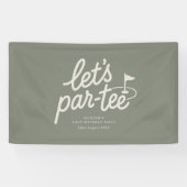 Laten we Par-tee Golf 1e Verjaardag Banner (Horizontaal)