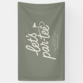 Laten we Par-tee Golf 1e Verjaardag Banner (Verticaal)