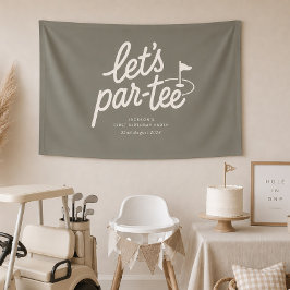 Laten we Par-tee Golf 1e Verjaardag Banner