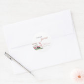 Laten we Par-tee Golf Baby Shower Ronde Sticker (Envelop)