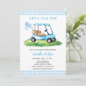 Laten we Par-tee Golf Baby Shower Uitnodiging (Staand voorkant)