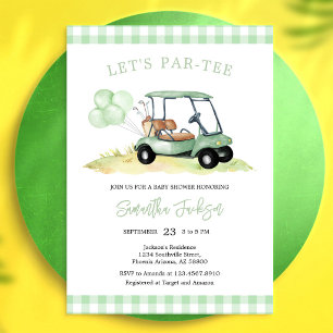 Laten we Par-tee Golf Baby Shower Uitnodiging