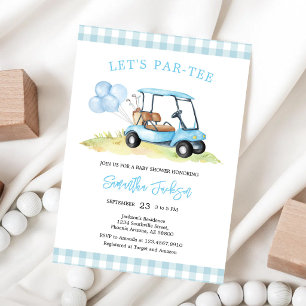 Laten we Par-tee Golf Baby Shower Uitnodiging