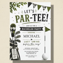 Laten we Par Tee Golf Bachelorfeest Uitnodiging