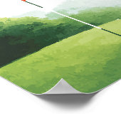 Laten we Par-Tee Golf Buggy Verjaardags Welkom Bor Poster (Hoek)