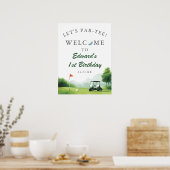 Laten we Par-Tee Golf Buggy Verjaardags Welkom Bor Poster (Keuken)