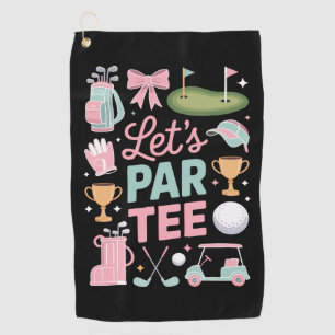 Laten we Par Tee Golf Coquette Golf-liefhebber Cad Golfhanddoek