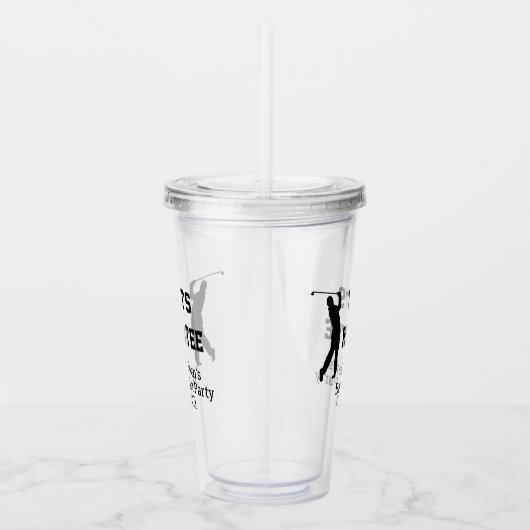 Laten we Par Tee Golf Golfen Verjaardagsfeestje vo Acryl Drinkbeker (Rechts)