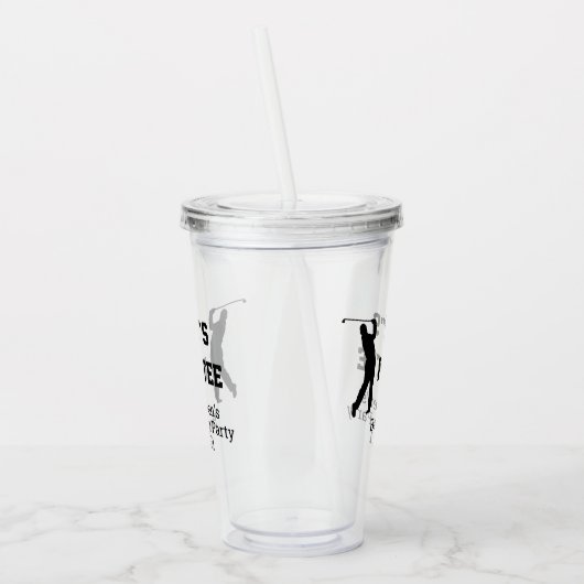 Laten we Par Tee Golf Golfen Verjaardagsfeestje vo Acryl Drinkbeker (Links)