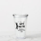 Laten we Par Tee Golf Golfen Verjaardagsfeestje vo Acryl Drinkbeker (Achterkant)