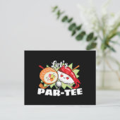 Laten we Par Tee Golf Pun - Golf Feestje Briefkaart (Staand voorkant)