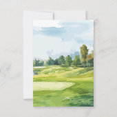 Laten we Par-Tee Golf Verjaardag Roze Bedankkaart (Achterkant)