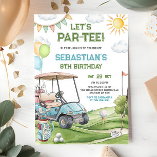 Laten we Par Tee Golf Verjaardagsuitnodiging Kaart