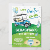 Laten we Par Tee Golf Verjaardagsuitnodiging Kaart (Voorkant)