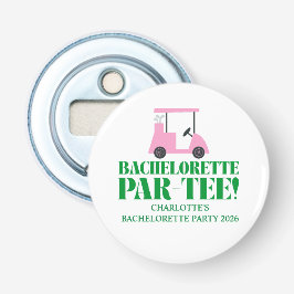 Laten we Par-Tee Golf Verloofdengidsfeestje houden Button Flesopener