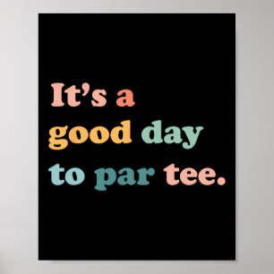 Laten we Par Tee Grappige Golf Speler Shirt Papa M Poster