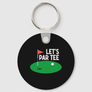 Laten we Par Tee grappige golfcadeaus golfer meisj Sleutelhanger