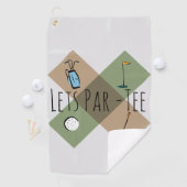 Laten we Par Tee Leuk Grappige Golf Humor Golfhanddoek (Insitu)