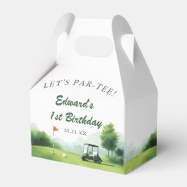 Laten we Par-Tee Leuke Golf Verjaardag Aquarel Bedankdoosjes