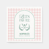 Laten we Par-Tee Moderne Golf Bruidsdouche Servet (Voorkant)