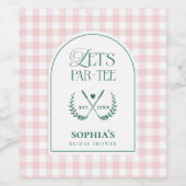 Laten we Par-Tee moderne golf bruidsfeest wijnlabe Wijn Etiket (Enkel label)