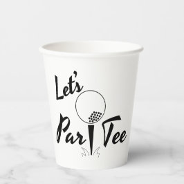 Laten we Par Tee Papieren Bekers
