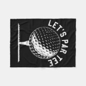 Laten we Par Tee-shirt Funny Golf Speler Cadeau  Fleece Deken (Voorkant (Horizontaal))
