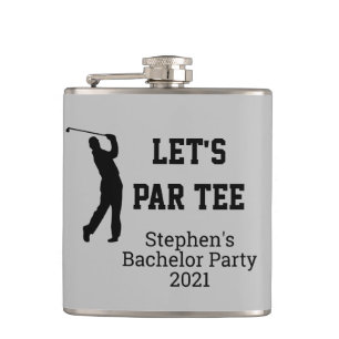 Laten we Par Tee Verloofde Party Cadeau Aangepaste Heupfles