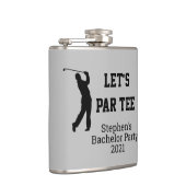 Laten we Par Tee Verloofde Party Cadeau Aangepaste Heupfles (Rechts)