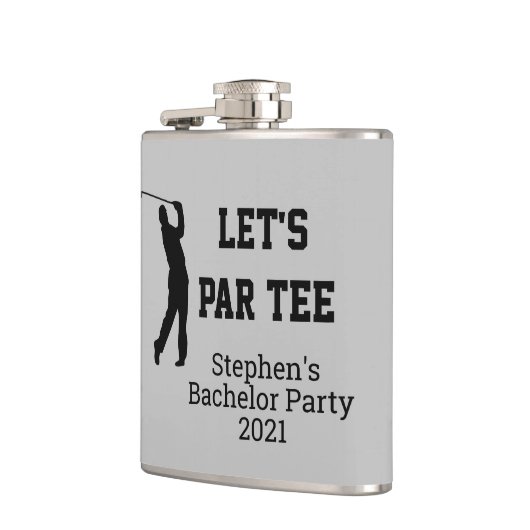 Laten we Par Tee vrijgezellenfeest cadeau aangepas Heupfles (Links)