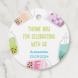 Laten we par thee bobba thee verjaardag bedankt bedankjes labels