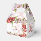 Laten we para-thee, thee bloemige verjaardag bedankdoosjes (Achterkant)