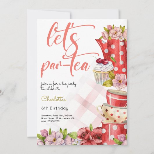 Laten we para-thee, thee bloemige verjaardag kaart (Voorkant)