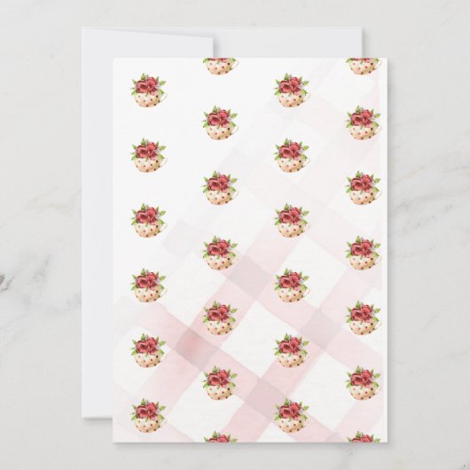 Laten we para-thee, thee bloemige verjaardag kaart (Achterkant)