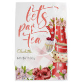 Laten we para-thee, thee bloemige verjaardag medium cadeauzakje (Achterkant)