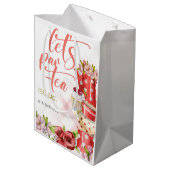 Laten we para-thee, thee bloemige verjaardag medium cadeauzakje (Achterkant Gekanteld)