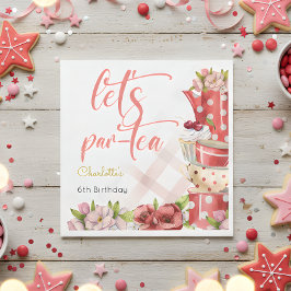 Laten we para-thee, thee bloemige verjaardag servet