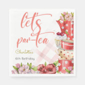 Laten we para-thee, thee bloemige verjaardag servet (Voorkant)
