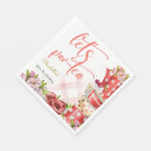 Laten we para-thee, thee bloemige verjaardag servet (Hoek)