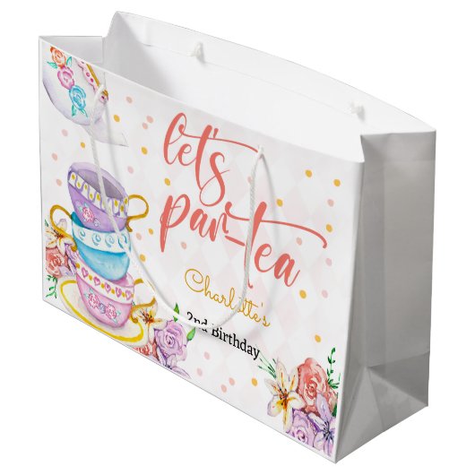 Laten we para-thee, thee kinderen verjaardag groot cadeauzakje (Achterkant Gekanteld)