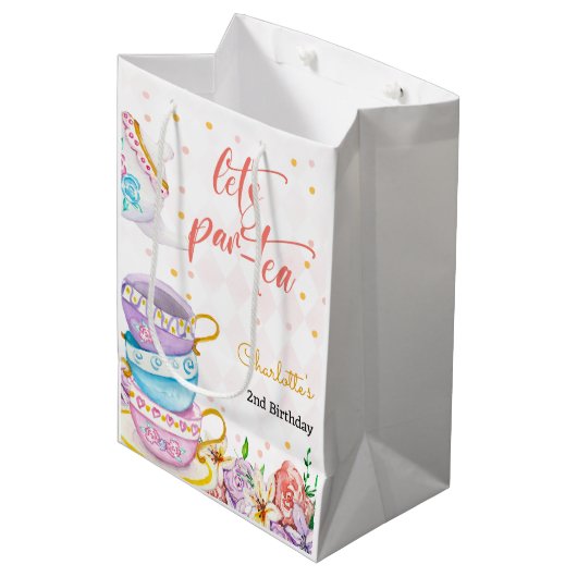 Laten we para-thee, thee kinderen verjaardag medium cadeauzakje (Voorkant Gekanteld)