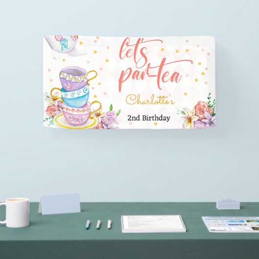 Laten we para-thee, thee kinderen verjaardag spandoek (Beurs)