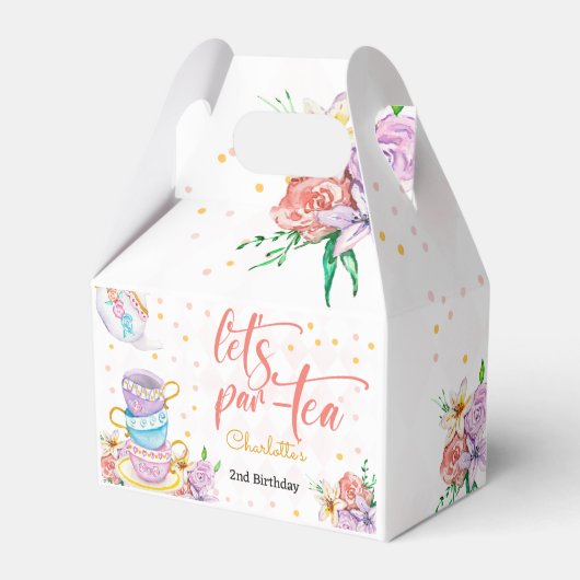 Laten we para-thee, thee verjaardag bedankdoosjes (Achterkant)