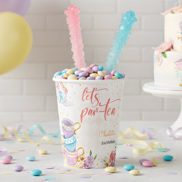 Laten we para-thee, thee verjaardag papieren bekers