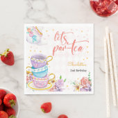 Laten we para-thee, thee verjaardag servet (Insitu)