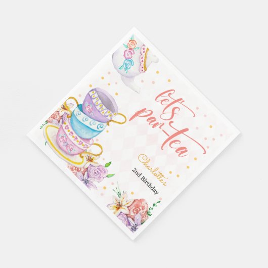 Laten we para-thee, thee verjaardag servet (Hoek)